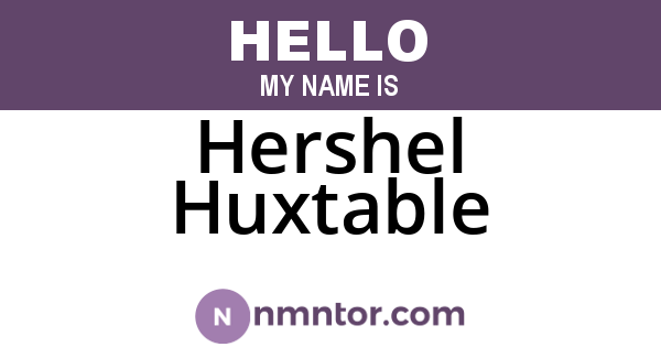 Hershel Huxtable