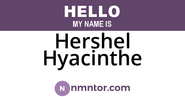 Hershel Hyacinthe