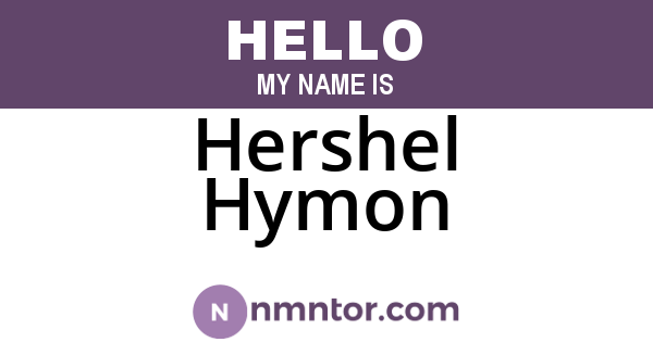 Hershel Hymon