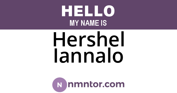 Hershel Iannalo