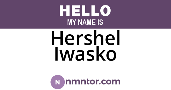Hershel Iwasko