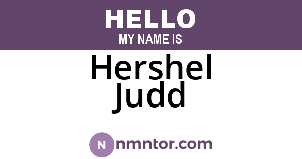 Hershel Judd
