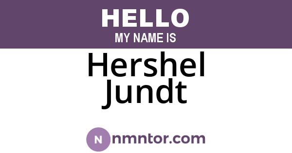 Hershel Jundt