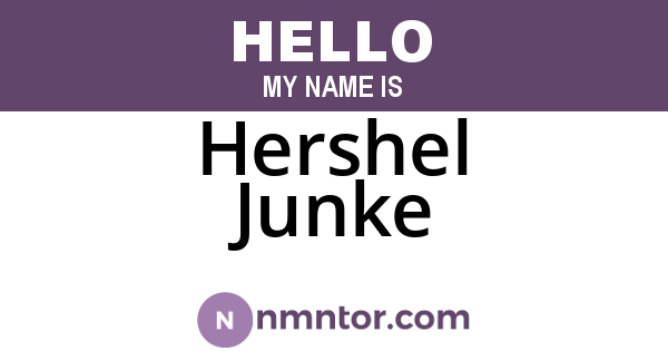 Hershel Junke