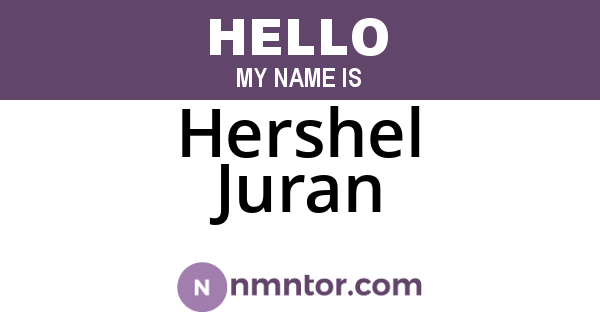 Hershel Juran