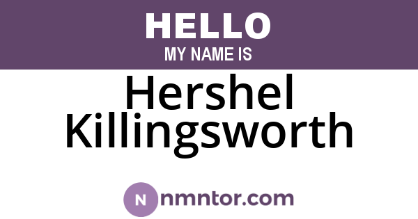 Hershel Killingsworth
