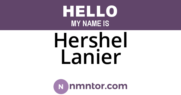Hershel Lanier