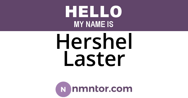 Hershel Laster