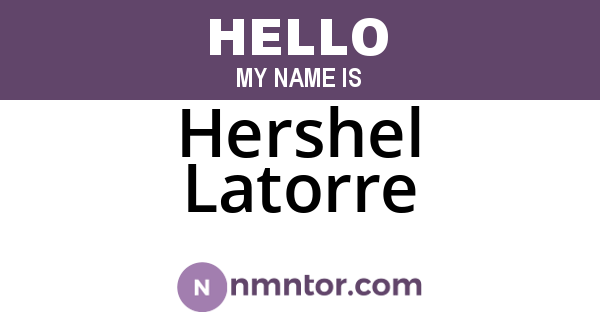 Hershel Latorre
