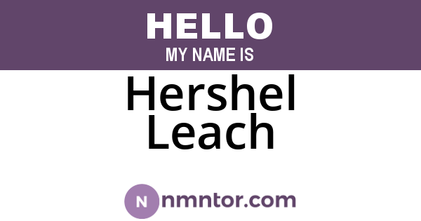Hershel Leach