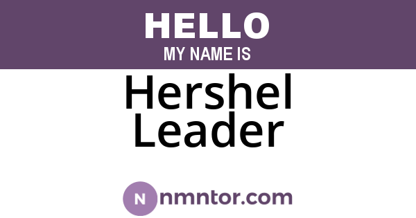 Hershel Leader