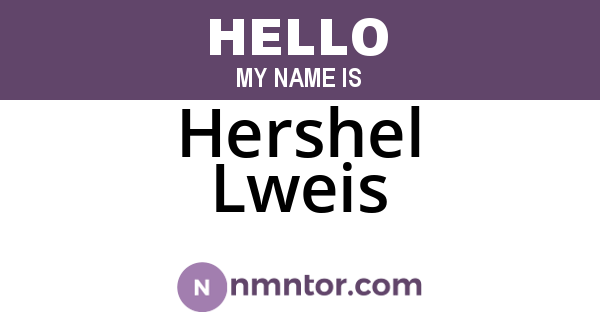 Hershel Lweis