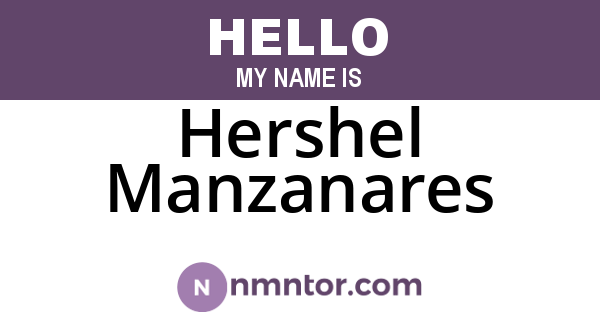 Hershel Manzanares
