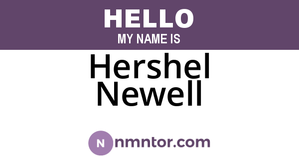 Hershel Newell