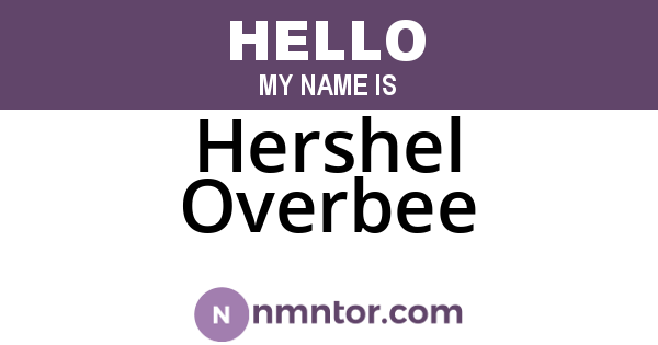 Hershel Overbee