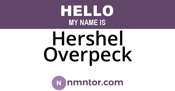 Hershel Overpeck
