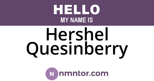 Hershel Quesinberry