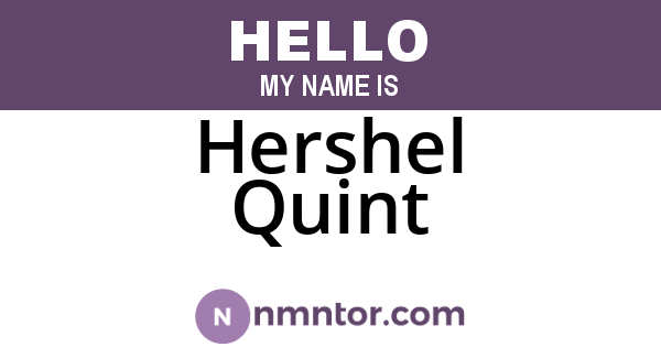 Hershel Quint