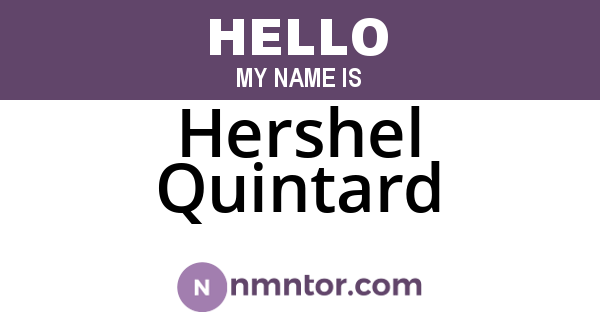 Hershel Quintard