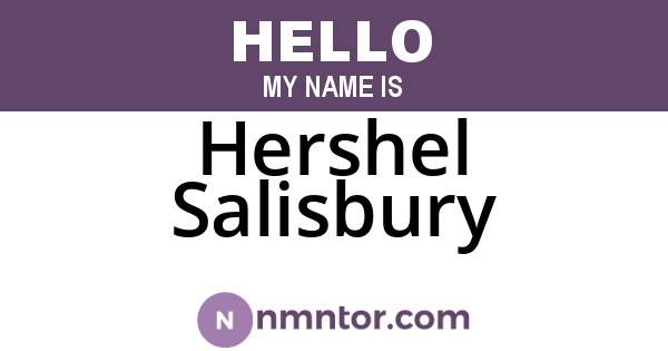Hershel Salisbury