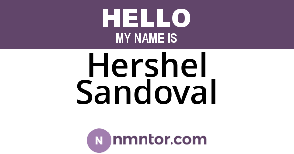 Hershel Sandoval