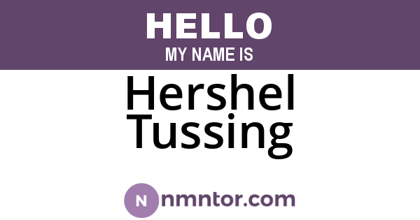Hershel Tussing