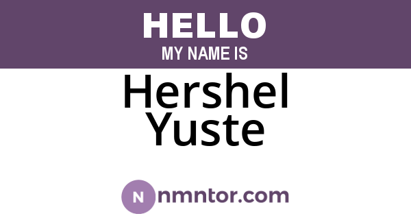 Hershel Yuste
