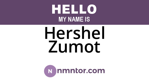 Hershel Zumot