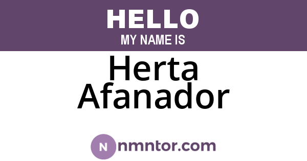 Herta Afanador
