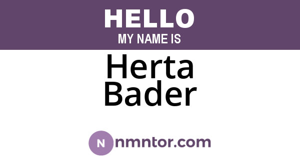 Herta Bader