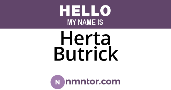 Herta Butrick