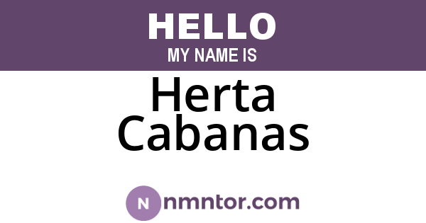Herta Cabanas