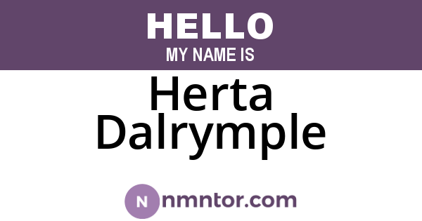 Herta Dalrymple