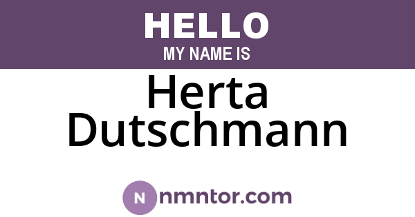 Herta Dutschmann