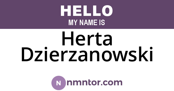 Herta Dzierzanowski