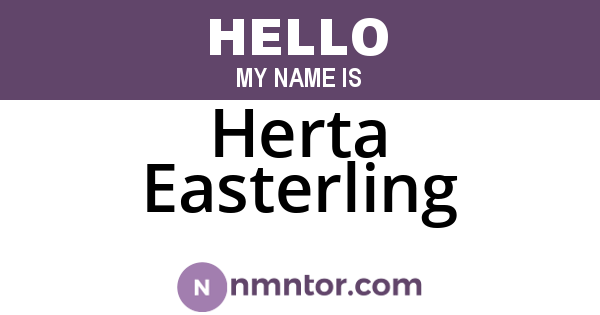 Herta Easterling
