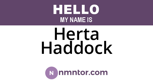 Herta Haddock