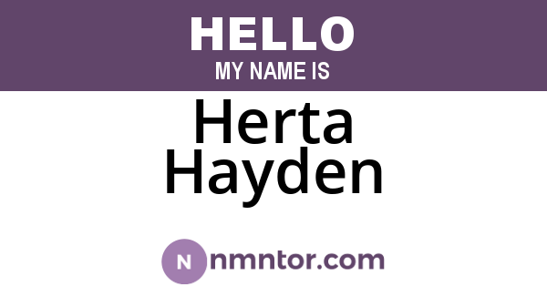 Herta Hayden