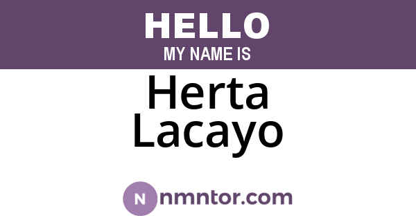 Herta Lacayo