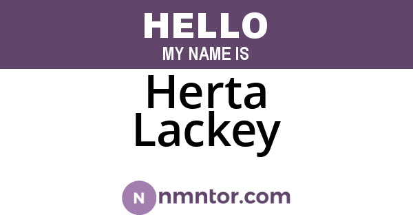 Herta Lackey
