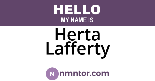 Herta Lafferty