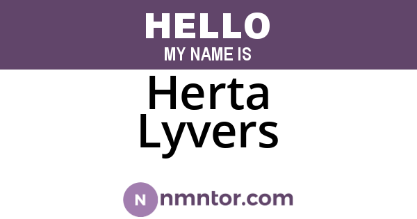 Herta Lyvers