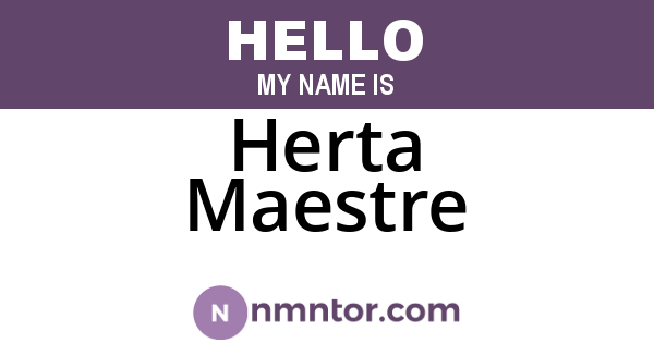 Herta Maestre
