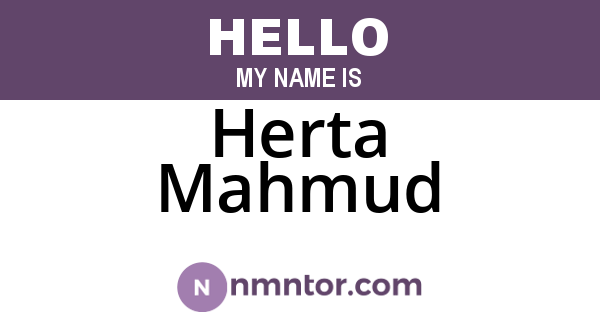 Herta Mahmud