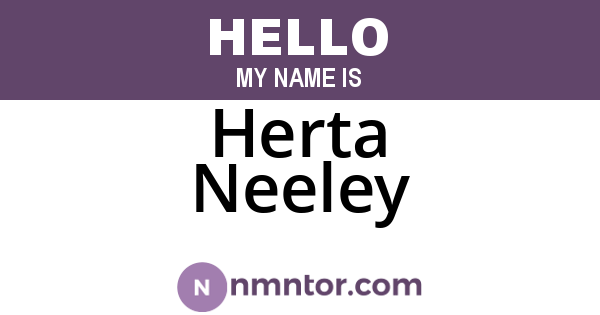 Herta Neeley