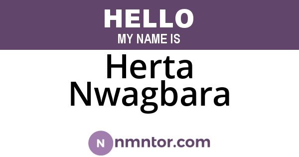 Herta Nwagbara