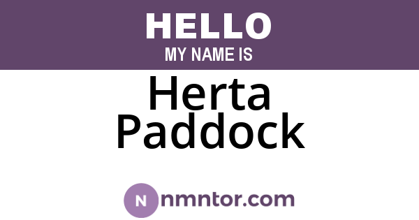 Herta Paddock