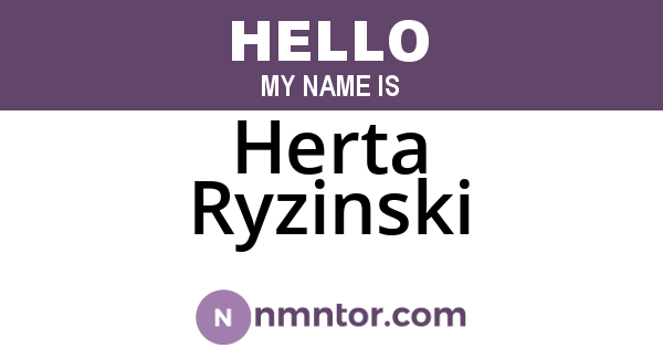 Herta Ryzinski