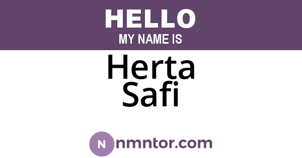 Herta Safi