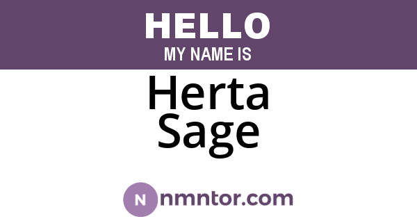 Herta Sage